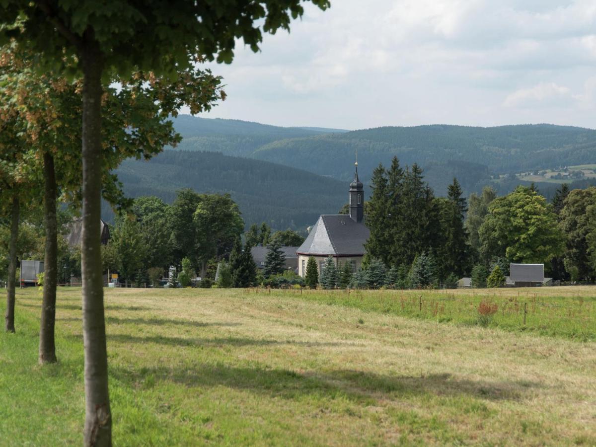Cozy Apartment In Ore Mountains With Balcony Breitenbrunn  Bagian luar foto