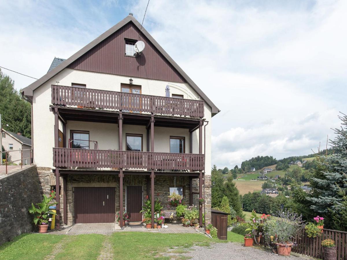 Cozy Apartment In Ore Mountains With Balcony Breitenbrunn  Bagian luar foto
